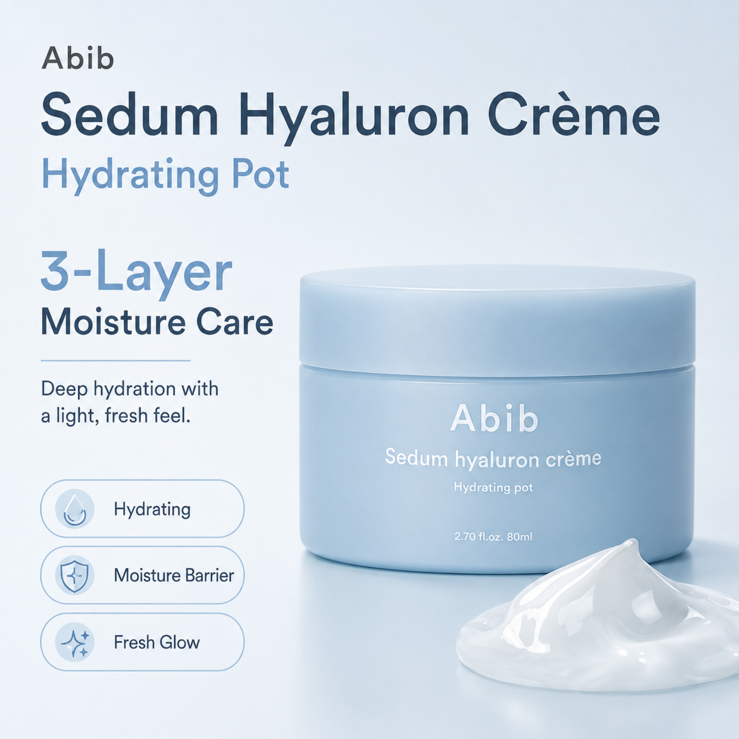 ABIB Sedum Hyaluron Creme Hydrating Pot 80ml