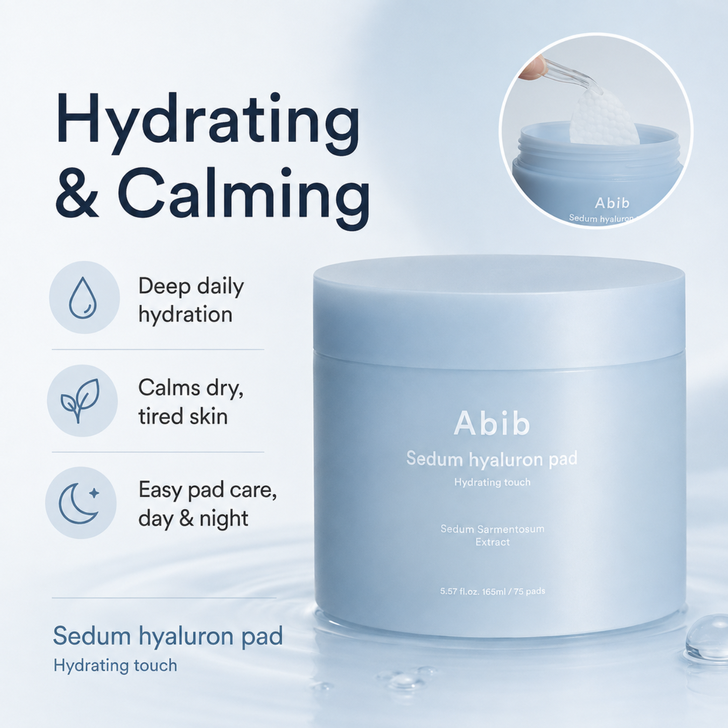 ABIB Sedum Hyaluron Pad Hydrating Touch 75ea