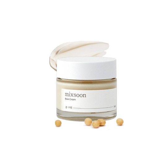 MIXSOON Bean Cream is a rich, hydrating moisturizer that helps to nourish and strengthen the skin barrier. Infused with Soybean Ferment Extract and a blend of fermented plant ingredients, it supports skin elasticity and promotes a smooth, radiant complexion. Panthenol and Meadowfoam Seed Oil provide lasting hydration, while botanical extracts like Turmeric and Lavender help to soothe and revitalize the skin. Perfect for dry or tired skin in need of deep moisture and a healthy glow. 