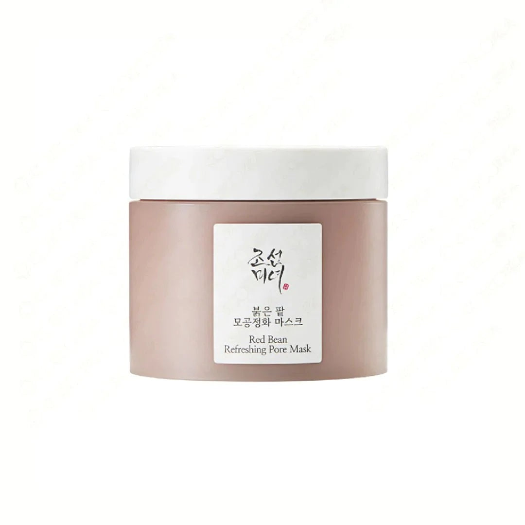 BEAUTY OF JOSEON Red Bean Refreshing Pore Mask is a purifying mask that deeply cleanses and refreshes the skin. Formulated with Red Bean Extract and Kaolin, it helps to absorb excess oil and unclog pores, leaving your skin smooth and refined. The mask also contains Pear and Strawberry Extracts to nourish and brighten the complexion, making it ideal for achieving a clear and refreshed look.