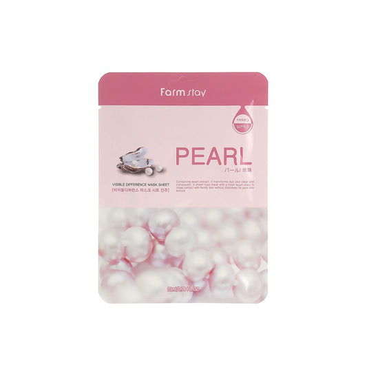 FARM STAY Visible Difference Pearl Mask Sheet is infused with Pearl Extract, renowned for its brightening and revitalizing properties. This luxurious mask helps to illuminate and even out skin tone while providing deep hydration. The formulation also includes Betaine and Allantoin, which soothe and moisturize, making it perfect for achieving a radiant and smooth complexion. Ideal for those looking to enhance their skin's natural glow and texture.