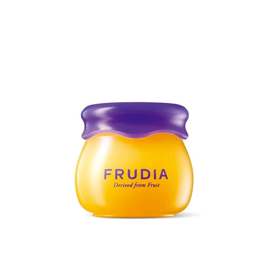 FRUDIA's Blueberry Hydrating Honey Lip Balm delivers intense hydration and nourishment to dry, chapped lips. Infused with a powerful blend of natural oils including Grape Seed, Mango Seed, and Apricot Kernel, alongside Hydrolyzed Collagen and Honey Extract, this balm ensures your lips stay soft, smooth, and moisturized. Rich in antioxidants from Blueberry Fruit Extract and fortified with Hyaluronic Acid, it helps to lock in moisture, providing long-lasting comfort and a subtle shine. Ideal for daily use, th