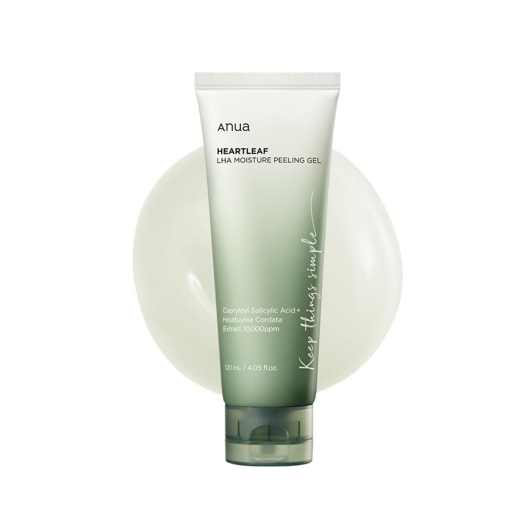 The ANUA Heartleaf LHA Moisture Peeling Gel gently exfoliates your skin with LHA and Heartleaf Extract (10,000ppm), helping to remove dead skin cells while maintaining moisture. Infused with Allantoin and Sodium Hyaluronate, it soothes and hydrates, leaving your skin smooth, refreshed, and glowing. Perfect for achieving a soft and radiant complexion.