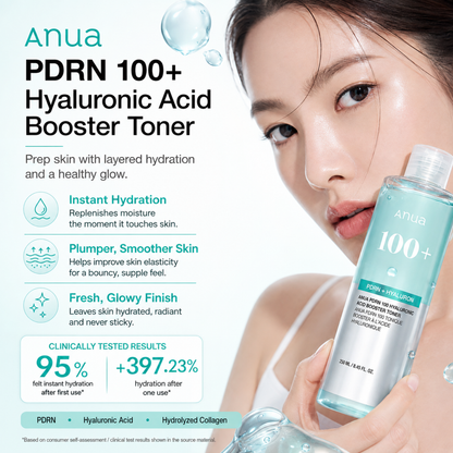 ANUA PDRN 100 Hyaluronic Acid Booster Toner 250ml