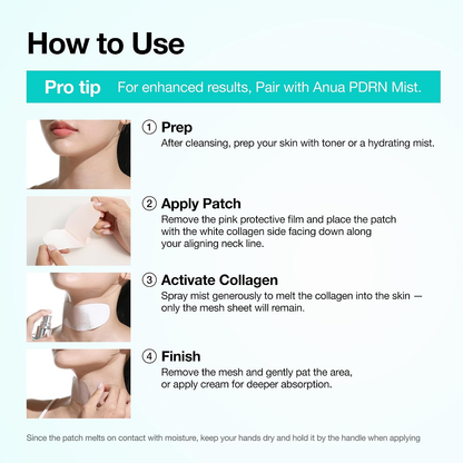 ANUA PDRN Collagen Melting Patch For Neck 4ea