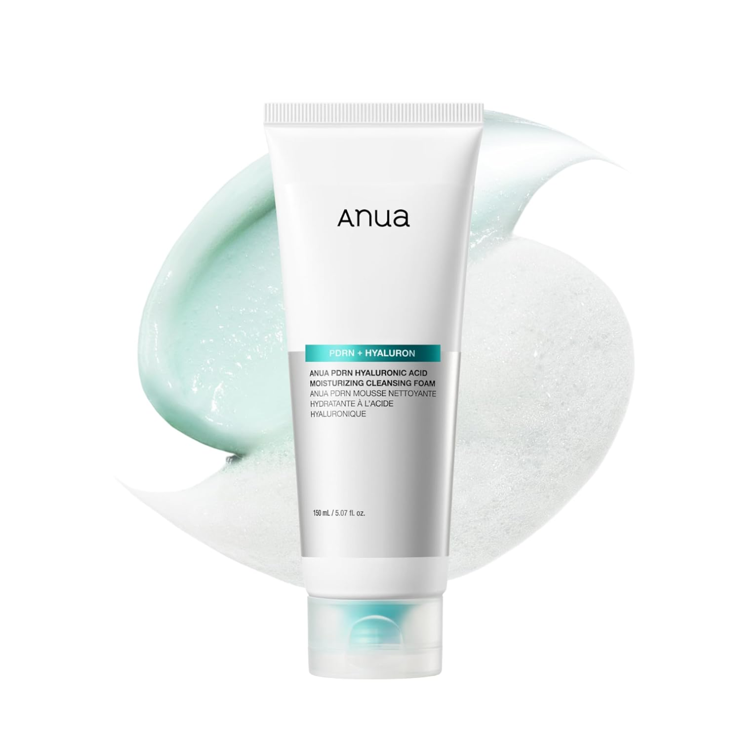 ANUA PDRN Hyaluronic Acid Moisturizing Cleansing Foam is a hydrating daily cleanser that gently removes impurities without stripping the skin. Enriched with PDRN (Sodium DNA) and multiple forms of Hyaluronic Acid, it helps deliver deep moisture while maintaining a healthy, radiant complexion. Hydrolyzed Collagen supports skin elasticity, while Ceramide NP, Panthenol, and Allantoin help strengthen and soothe the moisture barrier. The soft cream texture transforms into a rich, cushiony lather, leaving skin sm