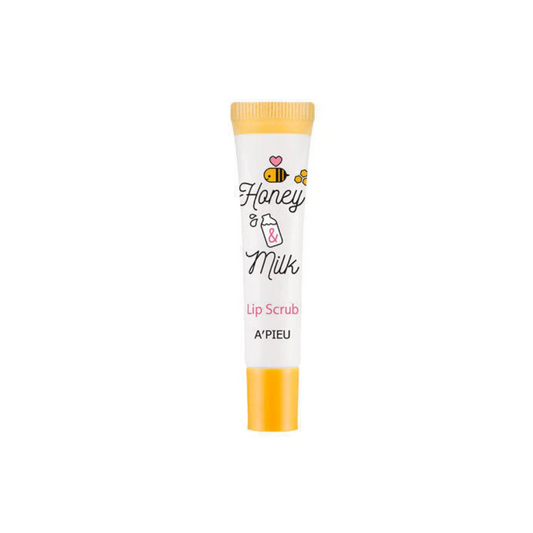 APIEU Honey & Milk Lip Scrub exfoliates, nourishes, and moisturizes your lips. It gently removes dead skin cells to reveal soft, smooth lips. Infused with&nbsp;Honey Extract and Milk Protein Extract, it hydrates and rejuvenates dry, chapped lips, keeping them supple and healthy. Glycerin draws in moisture, Squalane provides intense hydration and protection, and vitamin E soothes and shields your lips.