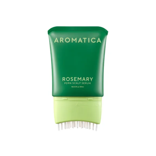 AROMATICA Rosemary PDRN Scalp Serum is a refreshing scalp treatment designed to support a healthy scalp environment and fuller, denser-looking hair. Formulated with Rosemary Leaf Extract, Sodium DNA (PDRN), Biotin, and Caffeine, it helps nourish and revitalize the scalp while supporting the hair roots. Salicylic Acid helps remove excess buildup and keep the scalp feeling clean, while Panthenol, Ceramide NP, and Phytosphingosine help moisturize and support the scalp barrier. The specialized brush applicator 