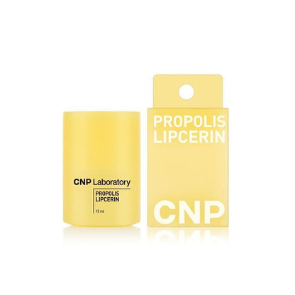 CNP LABORATORY Propolis Lipcerin is a nourishing lip treatment designed to hydrate, smooth, and protect dry lips. Formulated with Propolis Extract, Honey Extract, Ceramides, and moisturizing oils, it helps support the lip barrier while improving softness and comfort. The balm-like texture melts onto lips, leaving them smooth and well-conditioned.