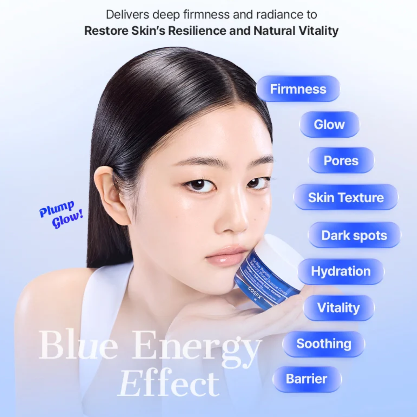 COSRX The Blue Peptide Bakuchiol Plump Bounce Cream 50g