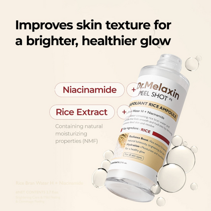 DR. MELAXIN Peel Shot Exfoliant White Rice Ampoule 80ml