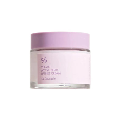 DR. CEURACLE Vegan Active Berry Lifting Cream is a nourishing and firming cream designed to revitalize and lift the skin. Infused with Cranberry Fruit Extract and powerful antioxidants like Resveratrol, it helps improve skin elasticity while providing deep hydration. The combination of Squalane, Grape Seed Oil, and Sodium Hyaluronate locks in moisture, leaving your skin soft and plump. Enriched with Ceramide NP and Collagen, this cream strengthens the skin barrier and promotes a youthful, lifted appearance.