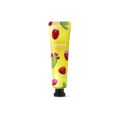 FRUDIA My Orchard Cactus Hand Cream provides deep hydration and nourishment, leaving your hands feeling soft and smooth. Enriched with Cactus Fruit Extract and Shea Butter, this hand cream helps to lock in moisture while restoring the skin's natural barrier. Infused with Grape Seed Oil and Panthenol, it soothes and revitalizes dry hands, making it ideal for daily use. This lightweight cream absorbs quickly without leaving a greasy residue, offering a refreshing and lightly fragranced finish.