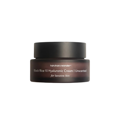 HARUHARU WONDER Black Rice 10 Hyaluronic Cream is a deeply hydrating moisturizer infused with 10,000 ppm of Oryza Sativa (Rice) Extract and 10 types of Hyaluronic Acid. This cream nourishes the skin, locks in moisture, and enhances elasticity for a smooth and plump complexion. Enriched with Evening Primrose Oil and Safflower Seed Oil, it provides lasting hydration while supporting skin barrier health. Perfect for achieving radiant, supple skin.