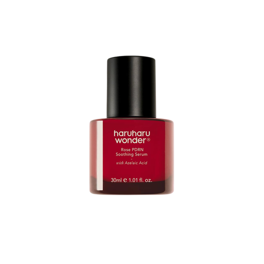 HARUHARU WONDER Rose PDRN Soothing Serum is a lightweight, calming serum designed to hydrate, soothe, and restore tired-looking skin. Formulated with Rose PDRN and Azelaic Acid, it helps improve uneven skin tone, reduce redness, and support healthy skin renewal. Niacinamide and Centella Asiatica Extract work to brighten and calm irritation, while Panthenol and Sodium PCA provide lasting hydration and strengthen the skin barrier. The creamy yet fast-absorbing texture leaves skin smooth, refreshed, and balanc