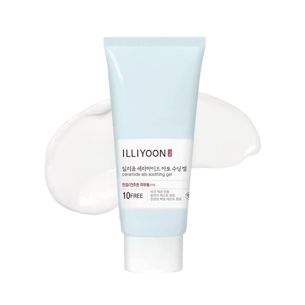 ILLIYOON Ceramide Ato Soothing Gel is a lightweight, hydrating gel formulated to calm and moisturize sensitive skin. Enriched with Ceramide NP, Squalane, and Glycerin, it helps strengthen the skin barrier and lock in moisture for long-lasting hydration. The gentle formula soothes irritation and absorbs quickly, making it perfect for all skin types, especially sensitive and dry skin. Ideal for daily use, it leaves your skin feeling soft, smooth, and refreshed.