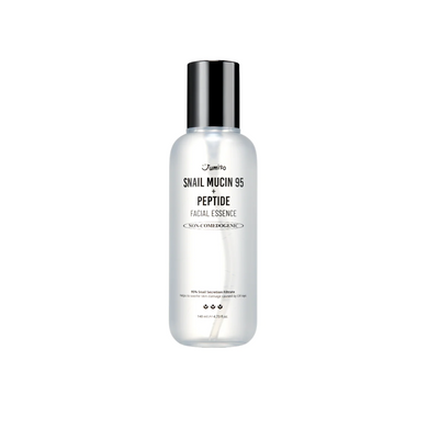 JUMISO Snail Mucin 95% + Peptide Essence is a highly concentrated essence that features 95% Snail Secretion Filtrate to deeply hydrate and repair the skin. It is enriched with a blend of Peptides, including Copper Tripeptide-1 and Palmitoyl Pentapeptide-4, to enhance skin elasticity and reduce the appearance of fine lines. The formula also includes Sodium Hyaluronate and Panthenol for additional moisture retention, leaving the skin smooth, plump, and rejuvenated. Ideal for those looking to boost their skinc