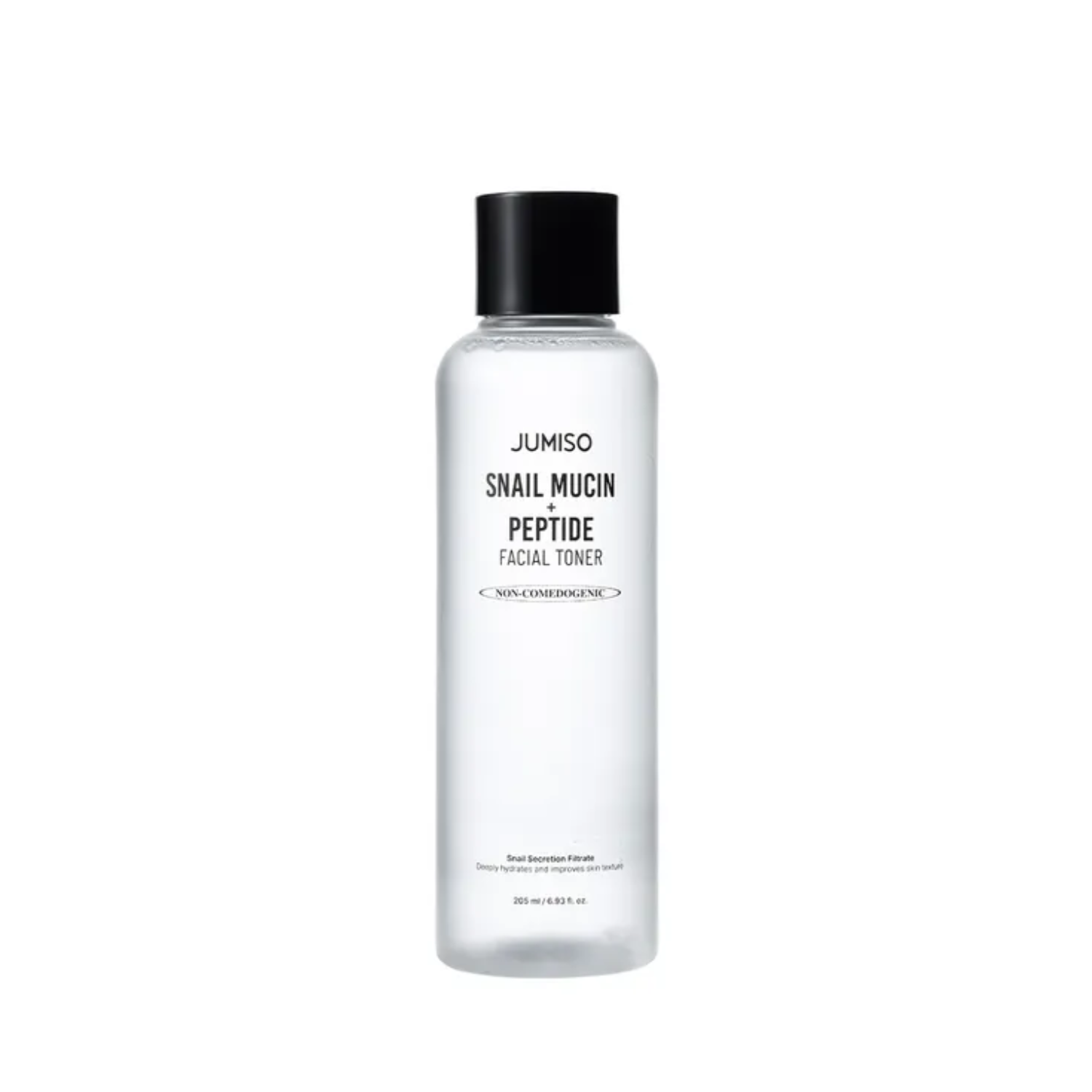 JUMISO Snail Mucin + Peptide Facial Toner is a repairing facial toner designed to hydrate, smooth, and support skin elasticity. Formulated with Snail Secretion Filtrate and multiple Peptides, it helps improve skin texture while soothing and strengthening the skin barrier. The lightweight formula delivers moisture and leaves skin feeling plump, balanced, and refreshed.