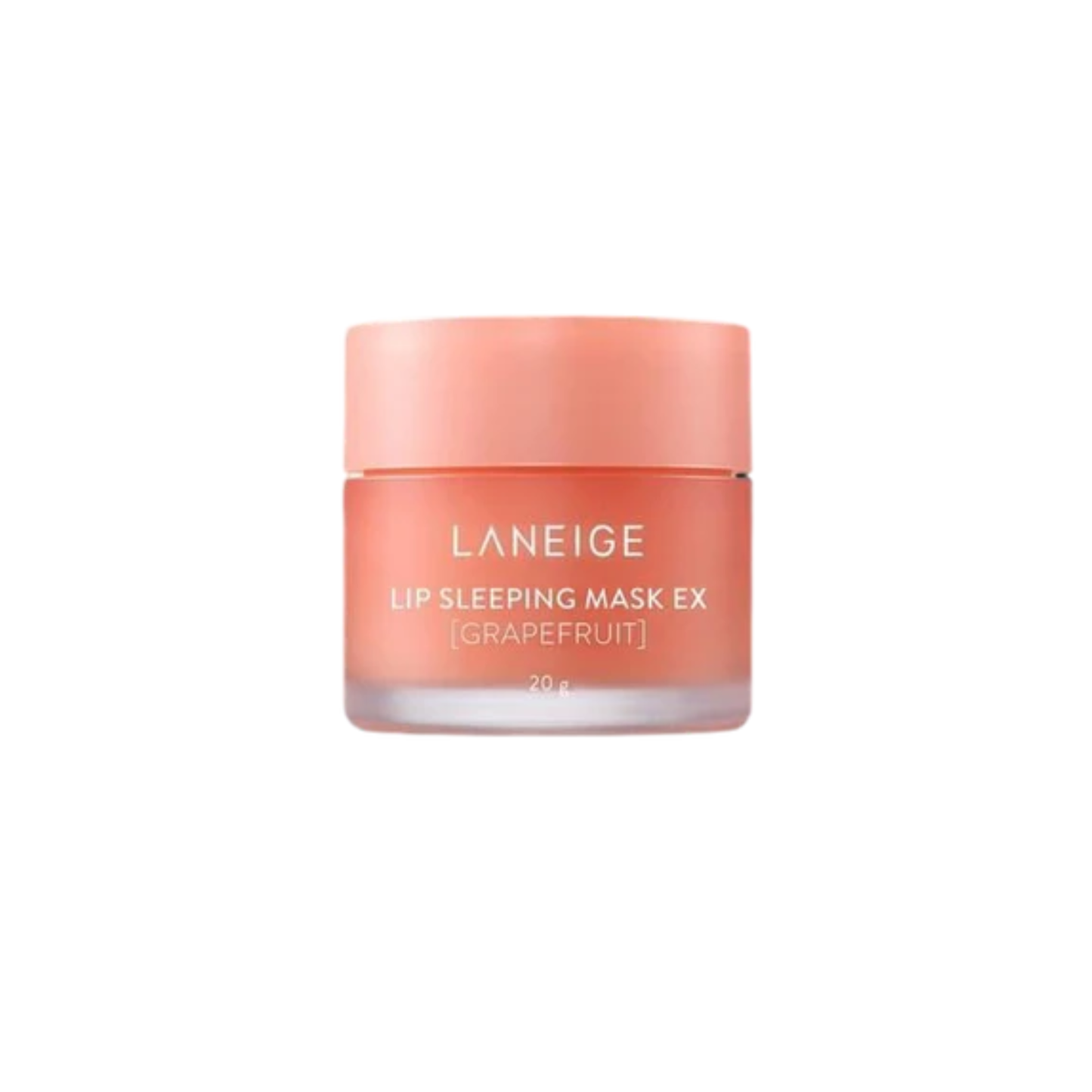 LANEIGE Lip Sleeping Mask EX Grapefruit is a nourishing overnight lip mask designed to deeply hydrate and soften dry lips. Infused with fruit extracts and rich emollients, it helps smooth rough texture and lock in moisture while you sleep. Lips feel supple, comfortable, and refreshed by morning with a light grapefruit scent.