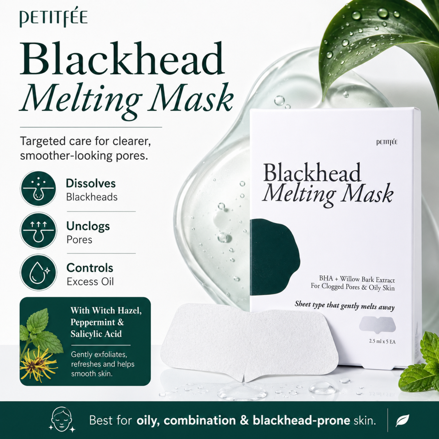 PETITFEE Blackhead Melting Mask 5ea