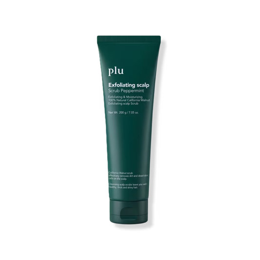 PLU Exfoliating Scalp Scrub Peppermint is a refreshing scalp treatment that removes buildup and impurities while invigorating the scalp. Formulated with Walnut Shell Powder for gentle exfoliation and Peppermint Extract for a cooling, revitalizing sensation, it helps maintain a clean, healthy scalp environment. Enriched with Honey, Floral Extracts, and Hyaluronic Acid Complex, it also hydrates and nourishes, leaving hair feeling fresh, soft, and full of life. Perfect for all scalp types, especially oily or f