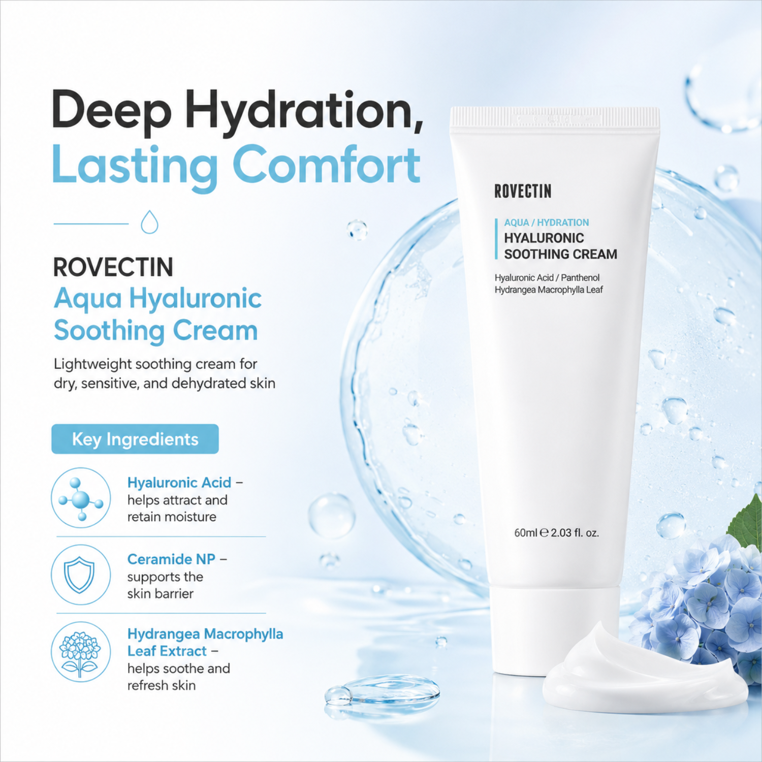 ROVECTIN Aqua Hyaluronic Soothing Cream 60ml