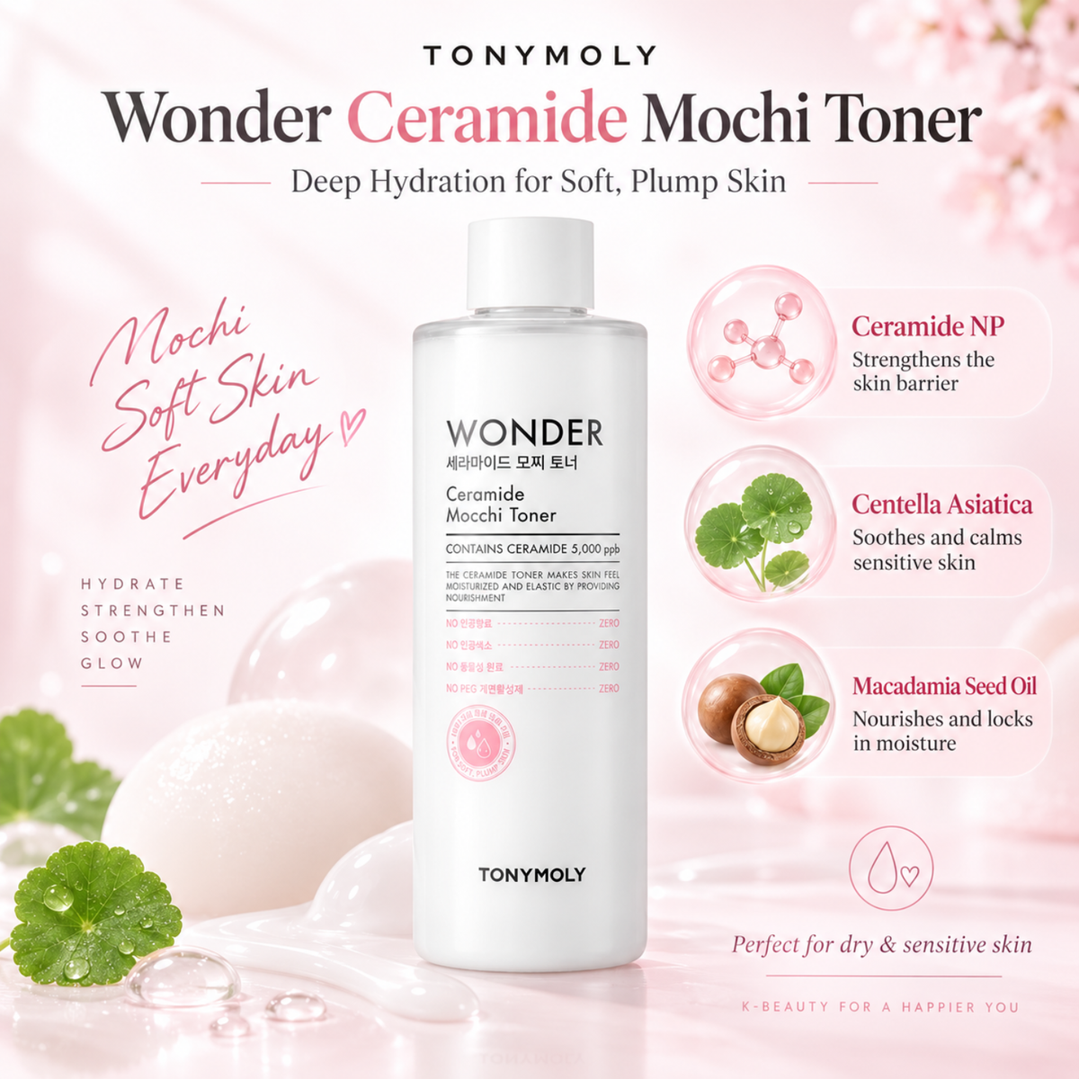 TONYMOLY Wonder Ceramide Mochi Toner 500ml