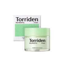 Load image into Gallery viewer, TORRIDEN Balanceful Cica Cream is formulated with the powerful 5D Cica Complex, featuring five derivatives of Centella Asiatica: Asiatic Acid, Madecassic Acid, Asiaticoside, Madecassoside, and Centella Asiatica Extract. This complex works to soothe and calm sensitive skin while promoting skin repair. Enriched with Panthenol, Allantoin, and Hydrolyzed Hyaluronic Acid, the cream provides deep hydration and strengthens the skin barrier. Its lightweight texture absorbs quickly, making it ideal for sensitive and