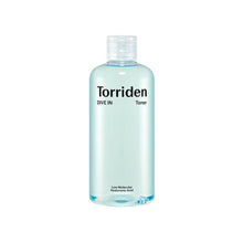 Load image into Gallery viewer, TORRIDEN DIVE-IN Low Molecular Hyaluronic Acid Toner is a hydrating toner designed to deliver deep moisture and refresh the skin. Formulated with multiple forms of low molecular Hyaluronic Acid, it provides intense hydration that penetrates deeply for long-lasting moisture. Enriched with soothing ingredients like Panthenol and Allantoin, this toner helps calm the skin while restoring balance. Its lightweight formula absorbs quickly, making it ideal for all skin types, especially dehydrated skin, leaving the