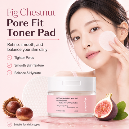 VEGANIFECT Lifting and Balancing Fig Chestnut Pore Fit Toner Pad 70ea
