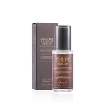 Load image into Gallery viewer, BENTON Snail Bee Ultimate Serum+ is a powerhouse formula enriched with Snail Secretion Filtrate Ferment Filtrate and Bee Venom to deeply hydrate, repair, and rejuvenate the skin. Infused with Tea Tree and Camellia Sinensis Leaf Water, it soothes and calms irritation while Niacinamide brightens the complexion. Featuring a blend of peptides and fermented extracts, it enhances elasticity, promotes a healthy skin barrier, and improves overall texture. Perfect for all skin types, especially sensitive and trouble