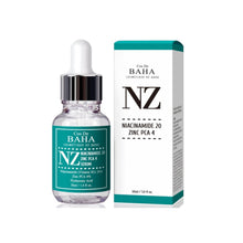 Load image into Gallery viewer, COS DE BAHA (NZ) Niacinamide 20% + Zinc 4% Serum is a potent serum designed to target blemishes, control excess oil, and improve overall skin texture. Formulated with 20% Niacinamide and 4% Zinc PCA, it helps minimize the appearance of pores, brighten skin tone, and soothe irritation. Enriched with Aloe Vera, Hyaluronic Acid, and botanical extracts, this serum provides hydration and calms the skin, making it suitable for those with oily or acne-prone skin.