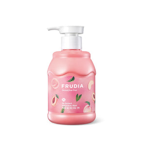 FRUDIA My Orchard Peach Body Wash gently cleanses and nourishes the skin with a delightful blend of natural fruit extracts. Enriched with Peach Fruit Extract, Blueberry, and a cocktail of Apple, Strawberry, and Kiwi, this body wash leaves your skin feeling refreshed and hydrated. Perfect for a rejuvenating shower experience