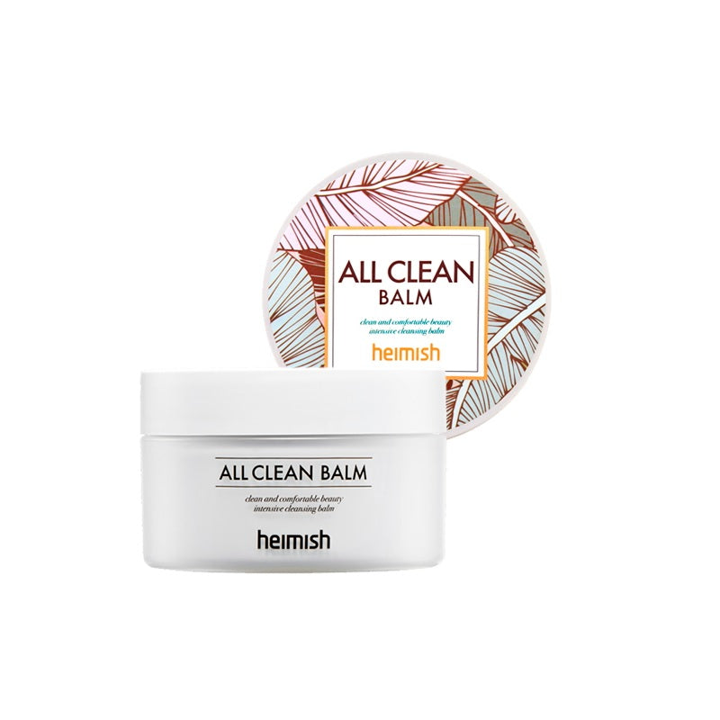 HEIMISH All Clean Balm is a gentle, nourishing cleansing balm that melts away makeup and impurities without drying the skin. Enriched with Shea Butter and botanical oils like Tea Tree and Lavender, it soothes and hydrates while thoroughly cleansing. Perfect for all skin types, this balm leaves your skin feeling clean, soft, and refreshed.