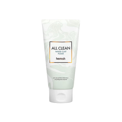 HEIMISH All Clean White Clay Foam is a purifying cleanser designed to deeply cleanse and detoxify the skin. Formulated with White Clay (Kaolin) and Bentonite, it absorbs excess oil and removes impurities from pores without stripping moisture. Enriched with Hyaluronic Acid and Glycerin, it keeps the skin hydrated and soft, while natural oils like Orange Peel Oil and Lavender Oil provide a refreshing and calming effect. This rich foam cleanser leaves your skin feeling clean, balanced, and revitalized, making 