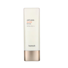 Load image into Gallery viewer, HEIMISH Artless Glow Base is a multifunctional primer that enhances your natural radiance while providing sun protection and skin nourishment. Infused with Niacinamide and botanical extracts like Rosa Canina Fruit and Peppermint Leaf, this lightweight base hydrates and brightens the skin, leaving it with a healthy, glowing finish. The formula also contains SPF to shield your skin from harmful UV rays, making it a perfect all-in-one solution for a flawless complexion. Ideal for creating a luminous base befor