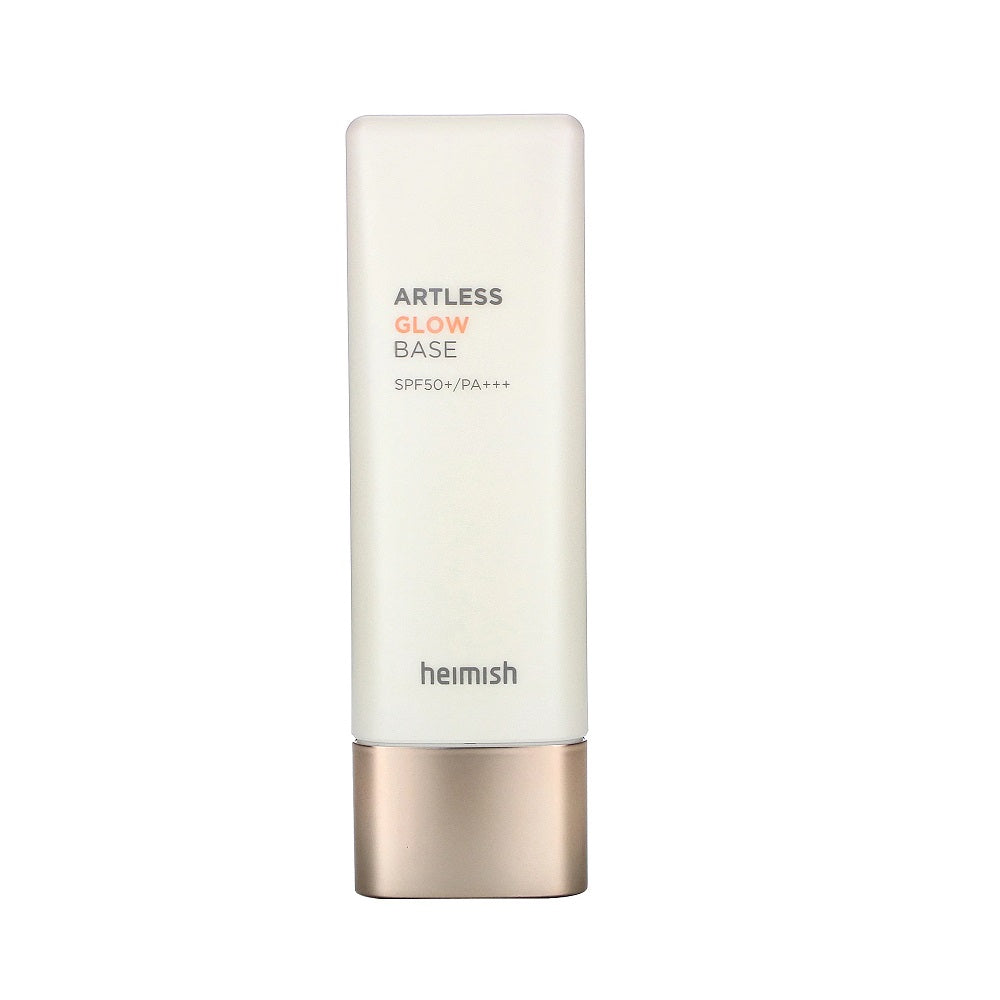 HEIMISH Artless Glow Base is a multifunctional primer that enhances your natural radiance while providing sun protection and skin nourishment. Infused with Niacinamide and botanical extracts like Rosa Canina Fruit and Peppermint Leaf, this lightweight base hydrates and brightens the skin, leaving it with a healthy, glowing finish. The formula also contains SPF to shield your skin from harmful UV rays, making it a perfect all-in-one solution for a flawless complexion. Ideal for creating a luminous base befor