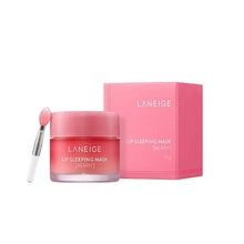 Load image into Gallery viewer, LANEIGE Lip Sleeping Mask Berry is a deeply nourishing overnight treatment that helps restore dry, chapped lips to their softest, smoothest state. Enriched with Shea Butter, Murumuru Seed Butter, and Berry Extracts, this mask hydrates, soothes, and locks in moisture while you sleep. Infused with antioxidants like Vitamin C and Sodium Hyaluronate, it supports lip health and leaves a subtle berry scent. Wake up to plump, revitalized lips ready to face the day!