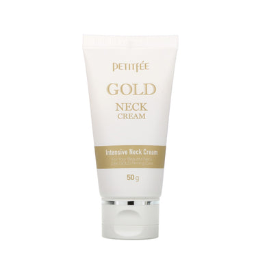 PETITFEE Gold Neck Cream is a luxurious treatment designed to nourish and firm the delicate neck area. Infused with Shea Butter, Squalane, and Honey Extract, it deeply hydrates while improving skin elasticity. Enriched with Gold and Licorice Root Extract, this cream helps brighten and revitalize the skin for a smoother, more youthful appearance. Perfect for targeting signs of aging and maintaining a refined, radiant neckline.