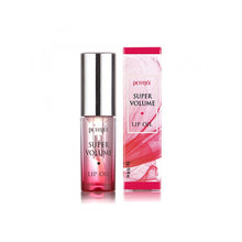 Load image into Gallery viewer, PETITFEE Super Volume Lip Oil is a nourishing lip oil designed to hydrate and enhance your lips&#39; natural volume. Formulated with a blend of botanical oils, including Jojoba, Macadamia, and Sweet Almond Oil, it provides deep moisture and a glossy finish without feeling sticky. Infused with Rose and Calendula Extracts, this lip oil soothes and softens, leaving lips looking plump and healthy. Perfect for daily use, it gives your lips a smooth and hydrated appearance with a subtle shine.