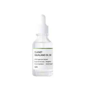 PURITO Plainet Squalane Oil 100 is a 100% pure Squalane oil that provides deep hydration and nourishment for the skin. This lightweight, non-greasy oil absorbs quickly, helping to lock in moisture, improve skin elasticity, and enhance the skin's natural glow. Ideal for all skin types, including sensitive skin, it supports a healthy, smooth complexion and can be used on the face, body, and even hair for added hydration and softness.