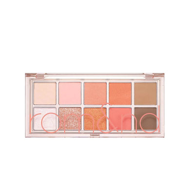 ROMAND Better Than Palette #08 Peach Dahlia Garden features a soft and warm selection of peachy hues inspired by blooming dahlias. With a combination of matte, shimmer, and glitter finishes, this palette is perfect for creating fresh, radiant looks for any occasion. The silky, blendable formula ensures easy application and long-lasting wear, making it ideal for achieving a natural, sun-kissed glow or a touch of elegant sparkle.