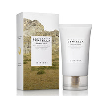 Load image into Gallery viewer, SKIN1004 Madagascar Centella Soothing Cream is a calming and hydrating cream formulated with 72% Centella Asiatica Extract to soothe irritated and sensitive skin. Enriched with Ceramides and Sodium Hyaluronate, it helps strengthen the skin barrier, retain moisture, and promote long-lasting hydration. The addition of Peppermint Leaf Extract and Ginger Root Extract provides a cooling and refreshing effect, while Tranexamic Acid helps brighten the skin. This lightweight cream absorbs quickly, leaving the skin 
