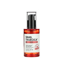Load image into Gallery viewer, SOME BY MI Snail Truecica Miracle Repair Serum combines Snail Secretion Filtrate and Truecica™ to repair, soothe, and strengthen the skin barrier. Infused with Niacinamide for brightening and Centella Asiatica Extract for calming effects, this serum promotes a smoother and more even complexion. Enriched with botanical extracts like Tea Tree, Sage, and Licorice Root, it helps to reduce irritation and enhance skin vitality. Perfect for those seeking to address scars, uneven texture, and sensitive skin.