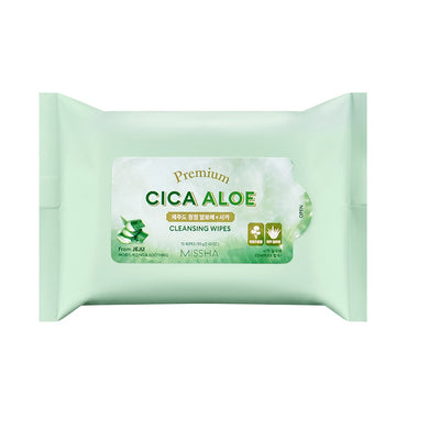 MISSHA Premium Cica Aloe Cleansing Wipes 15 Sheets